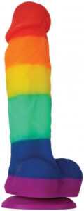 Dildo s prísavkou Rainbow Pride (17 cm)
