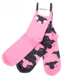 Merch – hravé slonie ponožky Růžový Slon (3 ks)