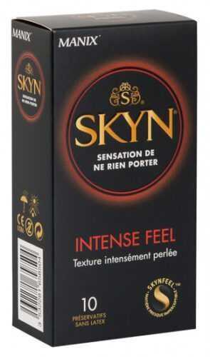 SKYN Intense Feel - bezlatexové kondómy s vrúbkami (10 ks)