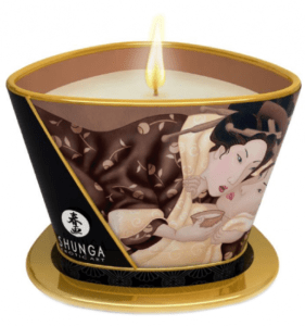 Shunga libido stimulujúca masážna sviečka Warm Chocolate (170 ml)